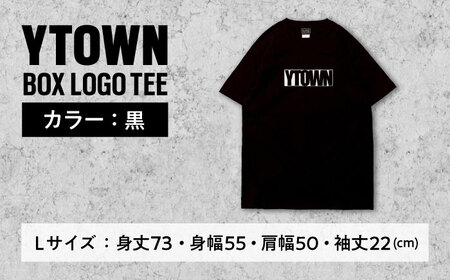 【Lサイズ】YTOWN BOX LOGO TEE BLACK【YTOWN】[AKIK001-3]