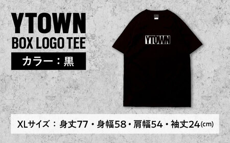 【XLサイズ】YTOWN BOX LOGO TEE BLACK【YTOWN】[AKIK001-4]