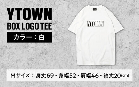 【Mサイズ】YTOWN BOX LOGO TEE WHITE【YTOWN】[AKIK002-2]