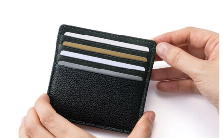 【藤巻百貨店】BAGGY PORT 黒桟革ミニ財布  藤巻限定モデル（グリーン） / 財布 ミニ財布 姫路黒桟革 バギーポート 藤巻百貨店 黒桟革 革の黒ダイヤ 千葉県 東庄町