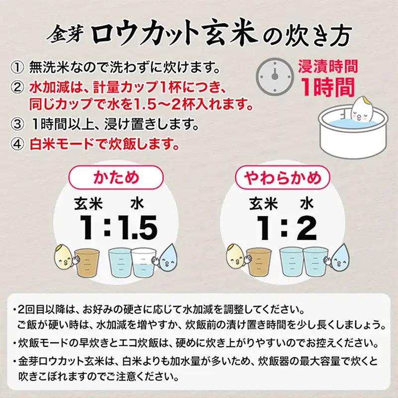 金芽ロウカット玄米 島根県産 きぬむすめ 4kg （2kg×2袋）≪ 栽培期間中 農薬・化学肥料不使用 ≫【令和7年産 ロウカット 玄米 時短 食物繊維 無洗米 金芽米 小分け 新生活応援 お試し 食べやすい 安来市 東洋ライス 】【19-SS-77】