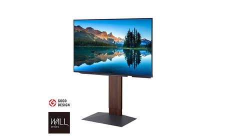 WALL インテリアテレビスタンド V3 SW ロータイプ テレビスタンド 80インチ対応 壁寄せ 首振り機能 薄型 高さ調整 省スペース 安心 グッドデザイン賞受賞 東京都 大田区 ブラック