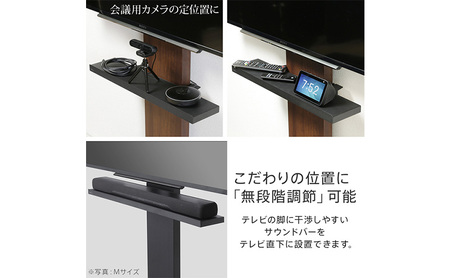 WALL V3SW対応 サウンドバー棚板Lサイズ テレビスタンドオプション 幅118cm 無段階調節 東京都 大田区 ホワイト
