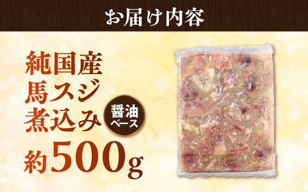 純国産馬 馬スジ煮込み約500g 馬スジ[AYDK016]
