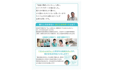 まごころサポート1時間分チケット（20分サポート券×3枚）高齢者 介護 支援 生活サポート 付き添い ゴミ出し 草取り 静岡 浜松市