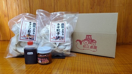 G-161 ネギ農家直営「ギョーザ中華そば専門店」の餃子！ねぎ餃子・きゃべつ餃子 50個入り 辛味噌付き