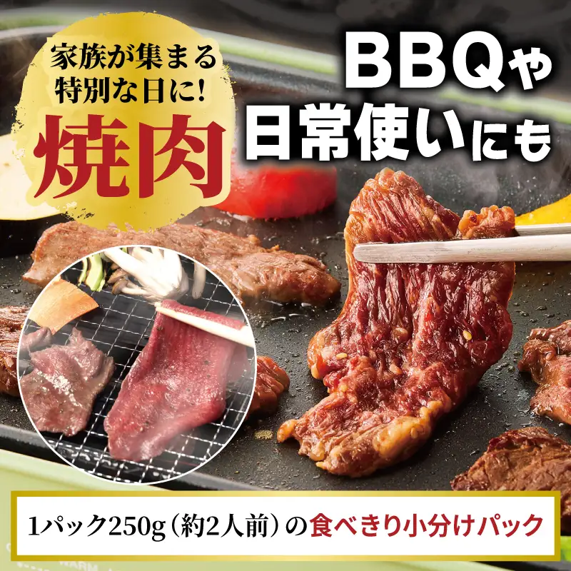 牛タン焼肉 オリジナルスパイス＆牛ハラミ甘辛 食べ比べ焼肉セット 合計2kg（250g×8P）