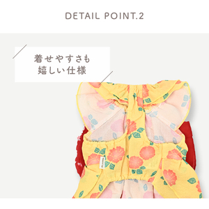サンドレス浴衣 朝夢見花 浴衣風 祭り 和風 夏 かわいいドッグウェア 【ココアトワ(cocoAtoi)】 Ｓ