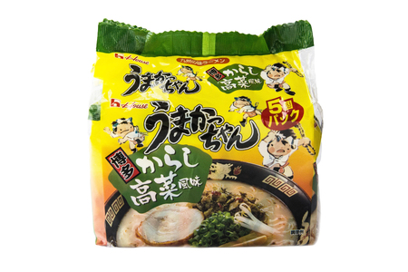 インスタントラーメン うまかっちゃん からし高菜風味 5食パック 6セット 計 30食 [地域商社ふるさぽ 福岡県 筑紫野市 21761454]