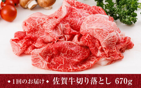 【12回定期便】A4 A5等級 佐賀牛 切り落とし 670g /焼肉どすこい[UCC028]