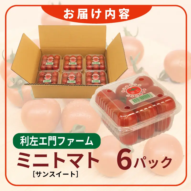 泉州産 新鮮ミニトマト 6パック 約1kg