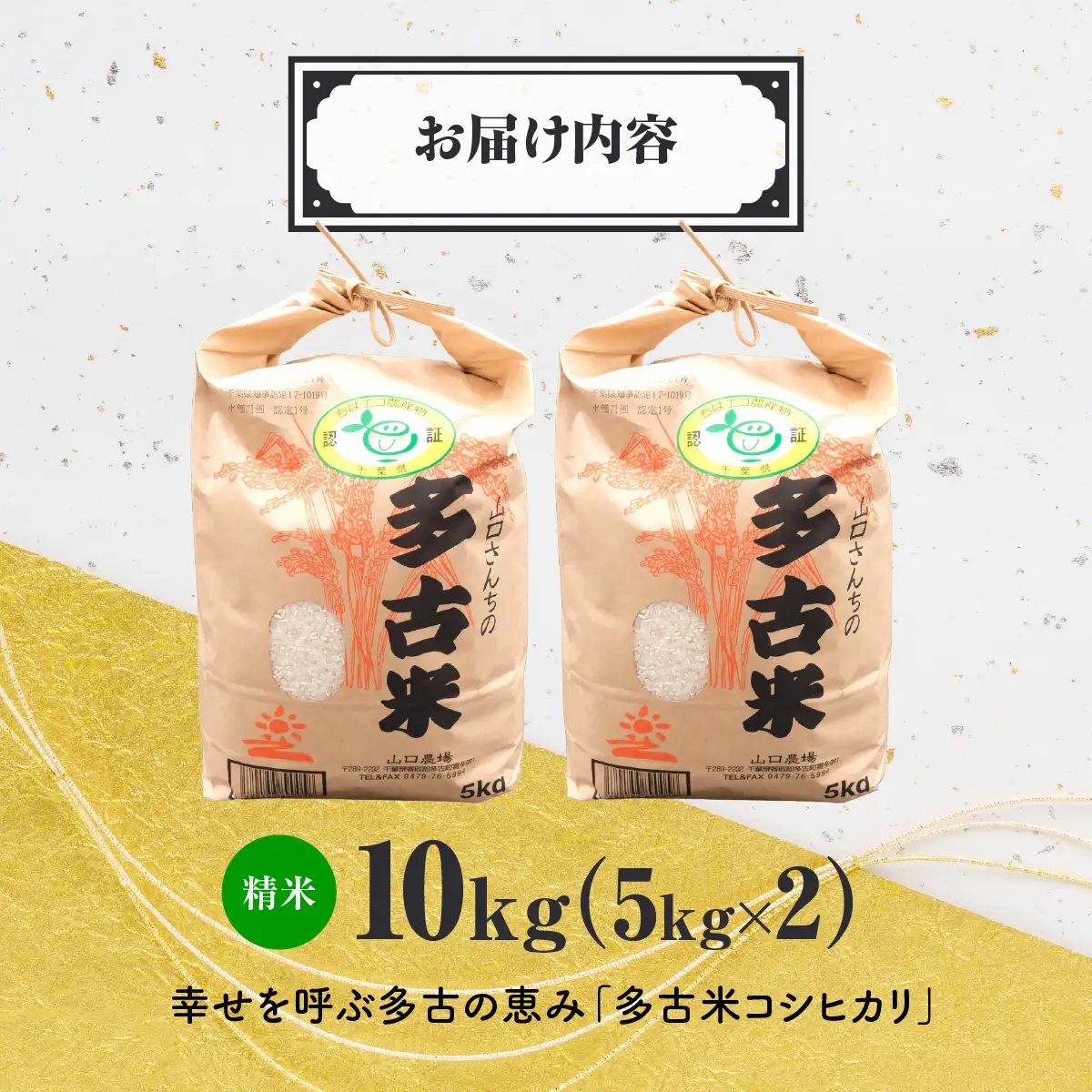 山口さんちの【令和7年産】多古米コシヒカリ(精米)10kg_ 精米 米 【配送不可地域：離島・沖縄県】TAKF044