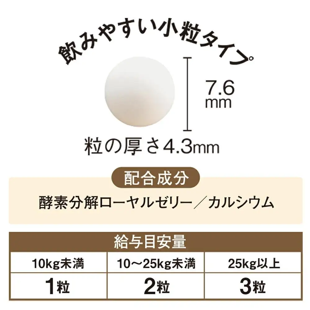 ワンちゃん用ローヤルゼリー〈袋入(60粒)〉（02800）【006-a150】【山田養蜂場】