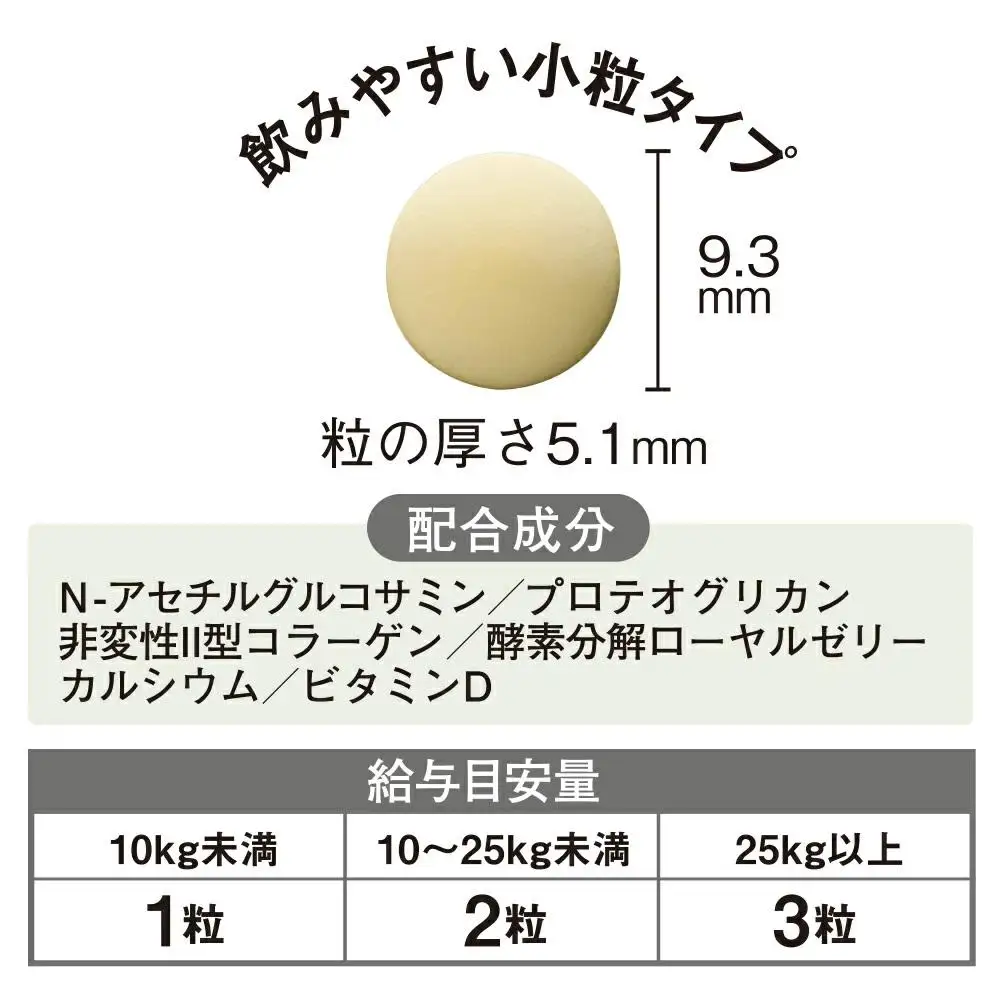 ワンちゃん用グルコサミン〈袋入(60粒)〉（02801）【006-a151】【山田養蜂場】