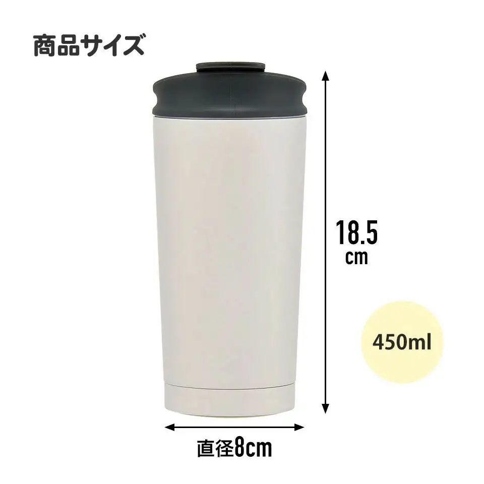 保温 保冷 ステンレス サーモ タンブラー 水筒 450ml STBF5 グレー 奈良県奈良市 skt150 スケーター 700286