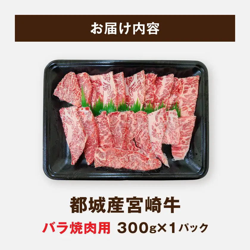 宮崎牛カルビ焼肉用300g〔AA-N4-005-300g〕_(都城市) 宮崎牛 カルビ 焼肉 BQQ 300g