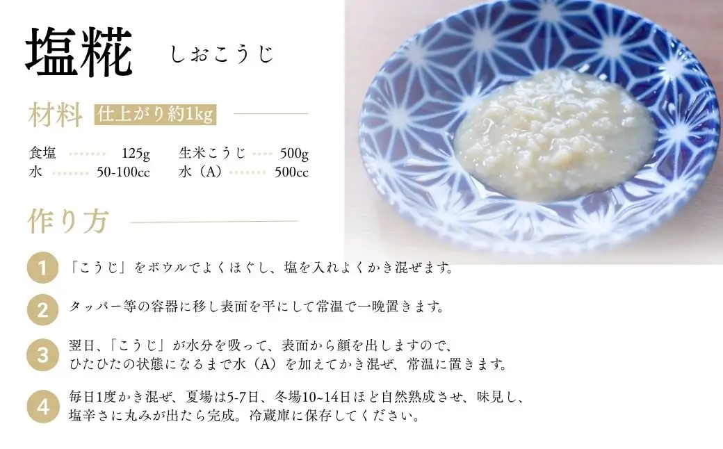 【米糀】甘酒・味噌の素 生米糀 1kg ｜  米糀 米麹 生こうじ 無添加 国産 若松味噌醤油店