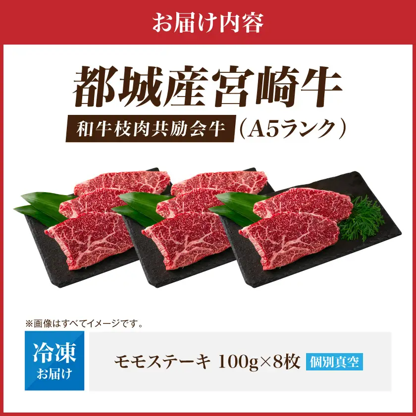 【和牛枝肉共励会牛】(A5)宮崎牛モモステーキ_26-25-012_(都城市) 宮崎県 宮崎牛 モモステーキ 真空パック 品評会出展牛 特別セット