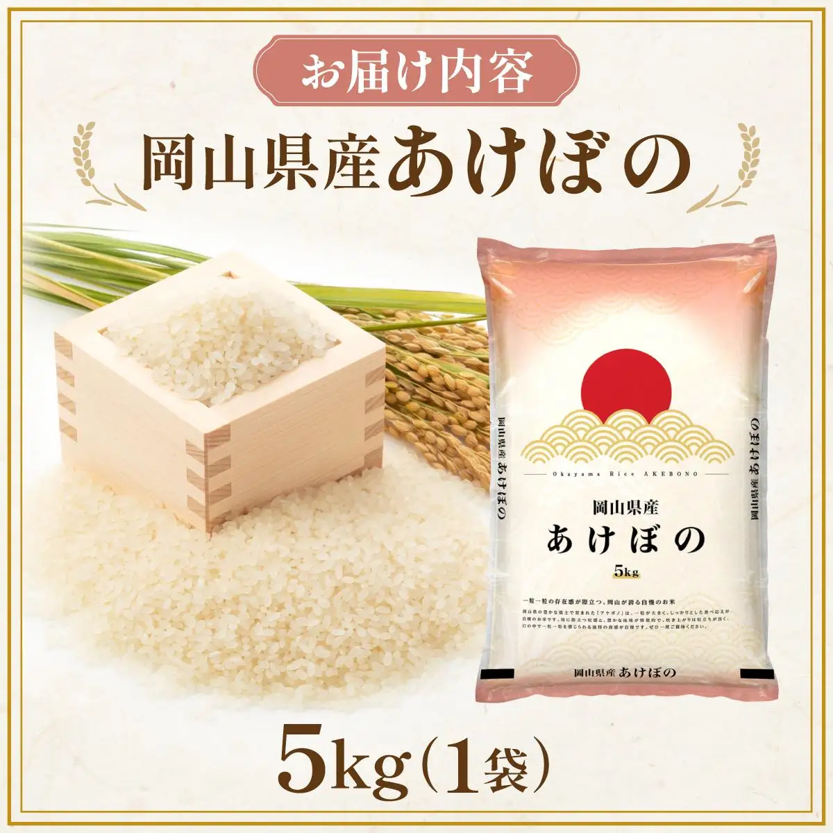 令和7年 岡山県産 あけぼの 5kg(5kg×1袋)|お米 精米 5kg 白米5kg 岡山米 国産白米【055-a001】