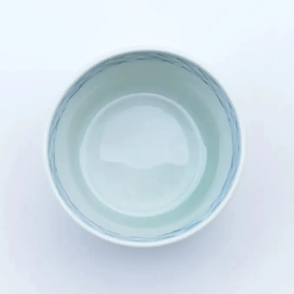 【有田焼】そば猪口2点 地紋 濃割山水 文青 / 食器 有田焼 / 佐賀県 / 株式会社まるぶん [41APCD100]