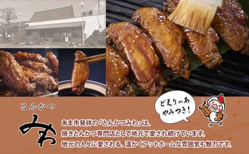 骨なし 味付き 手羽先揚げ 甘口100g 9袋 とんかつみわ 鶏肉 唐揚げ 甘辛 名物 濃厚ダレ ボリューミー ジューシー お取り寄せ 手土産 お土産 贈り物 おつまみ BBQ 真空パック 時短 おかず 国産手羽先 送料無料 愛知県 あま市