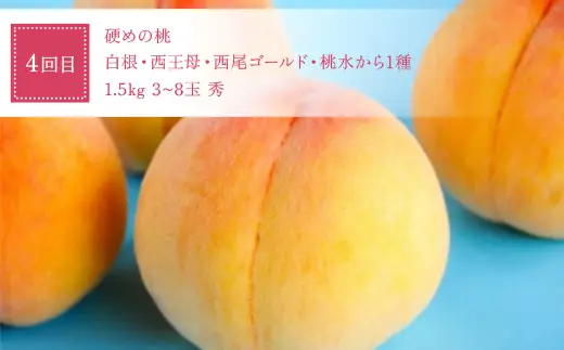 【定期便4回】 桃だらけ便 FSY-2729