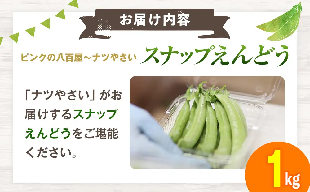 R8年産 スナップえんどう（品種：グルメ） 1kg ピンクの八百屋〜ナツやさい〜 | 北海道津別町