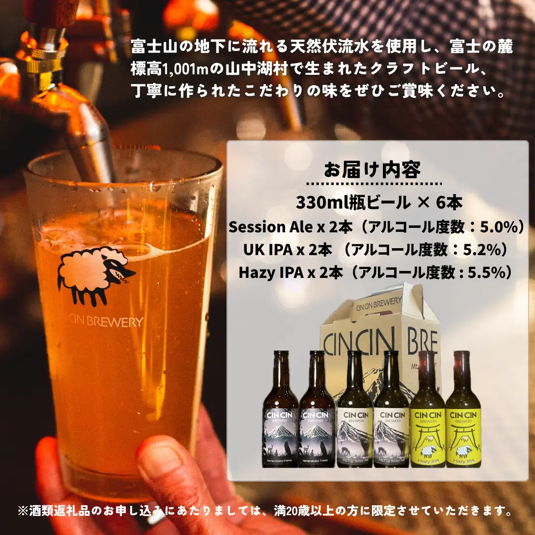 【6本セット】3種のビール詰め合わせ 瓶330ml    YBC008