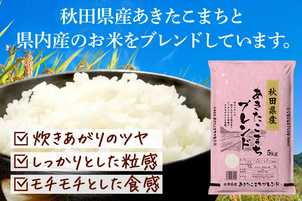 米 秋田県産 あきたこまちブレンド 5kg 令和7年産 秋田県産 [米 お米 こめ 白米 精米 あきたこまち ご飯 ごはん 米どころ 秋田県産 5kg袋]