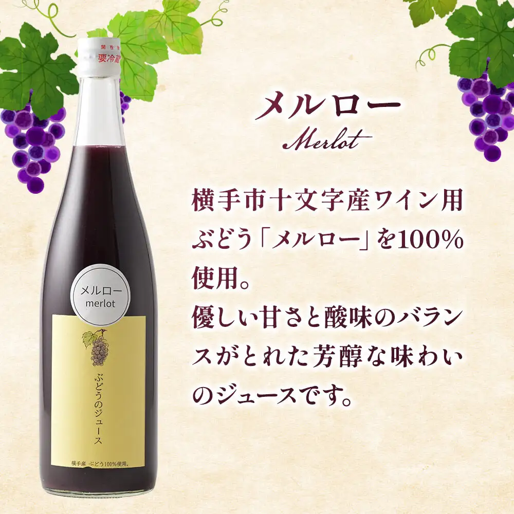 ぶどうジュース 飲み比べ 2本セット メルロー・マスカットベリーA 720ml×各1本
