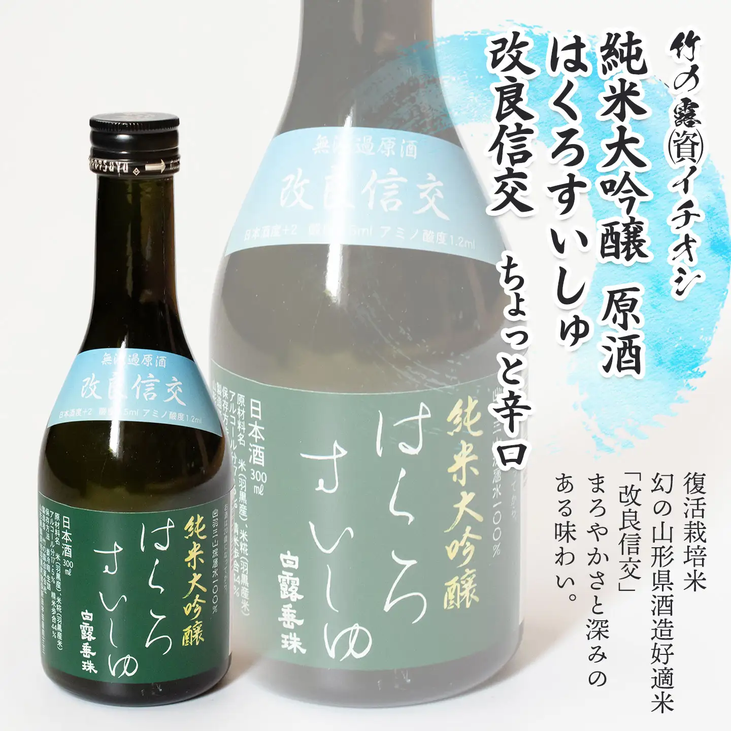 鶴岡酒蔵イチオシ　日本酒 300mlセット 【渡會本店・加藤嘉八郎酒造・竹の露】300ml×２本×3種類　山形県鶴岡市　K34-854　| 酒 お酒 地酒 飲み比べ 日本酒セット 地酒セット 和田来 十水 はくろすいしゅ 改良信交 贈り物 贈答 お礼 プレゼント ギフト ご当地 特産品 おすすめ 人気 返礼品
