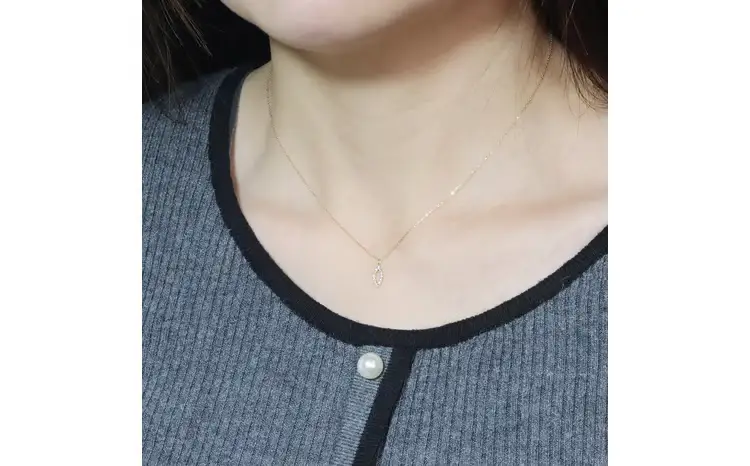 K10 0.08ct マーキス型ダイヤモンドペンダント 山梨県 甲斐市 BQ-209