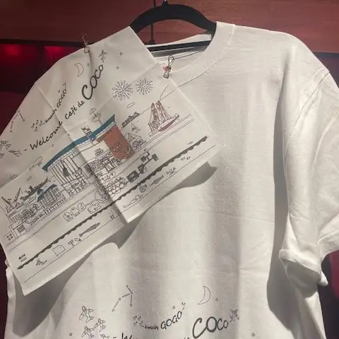 「COCO×大和のふるさと」のＴシャツ(Lサイズ)と手ぬぐいハンカチ ku213-001-l-r