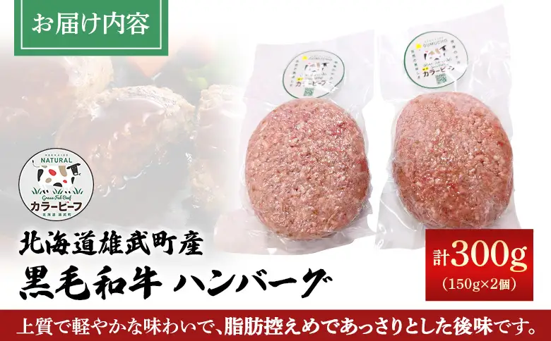 【カラービーフ】黒毛和牛ハンバーグ（150gｘ2個）【01131】