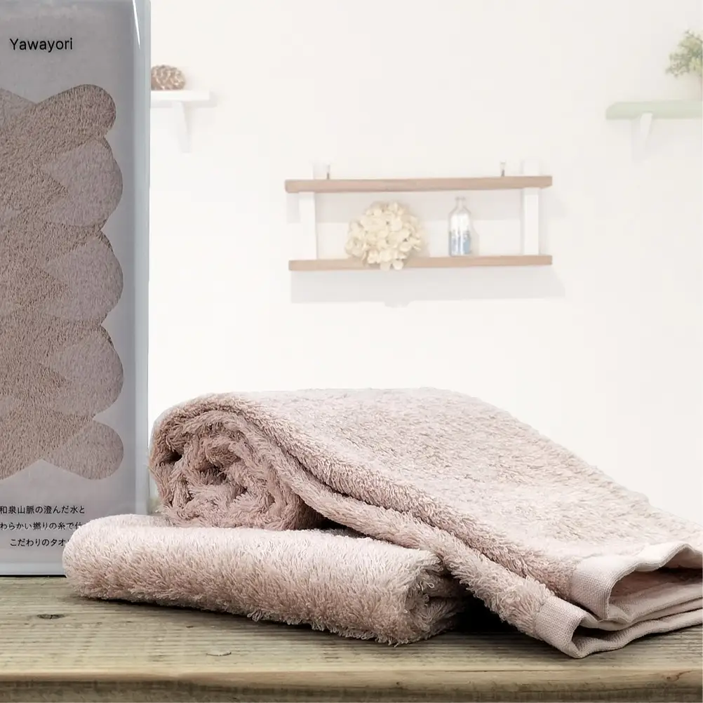 【フェイス3枚組】『贈り物に』ボックス入りオーガニックコットンタオル（33×100cm）やわよりF3-COR