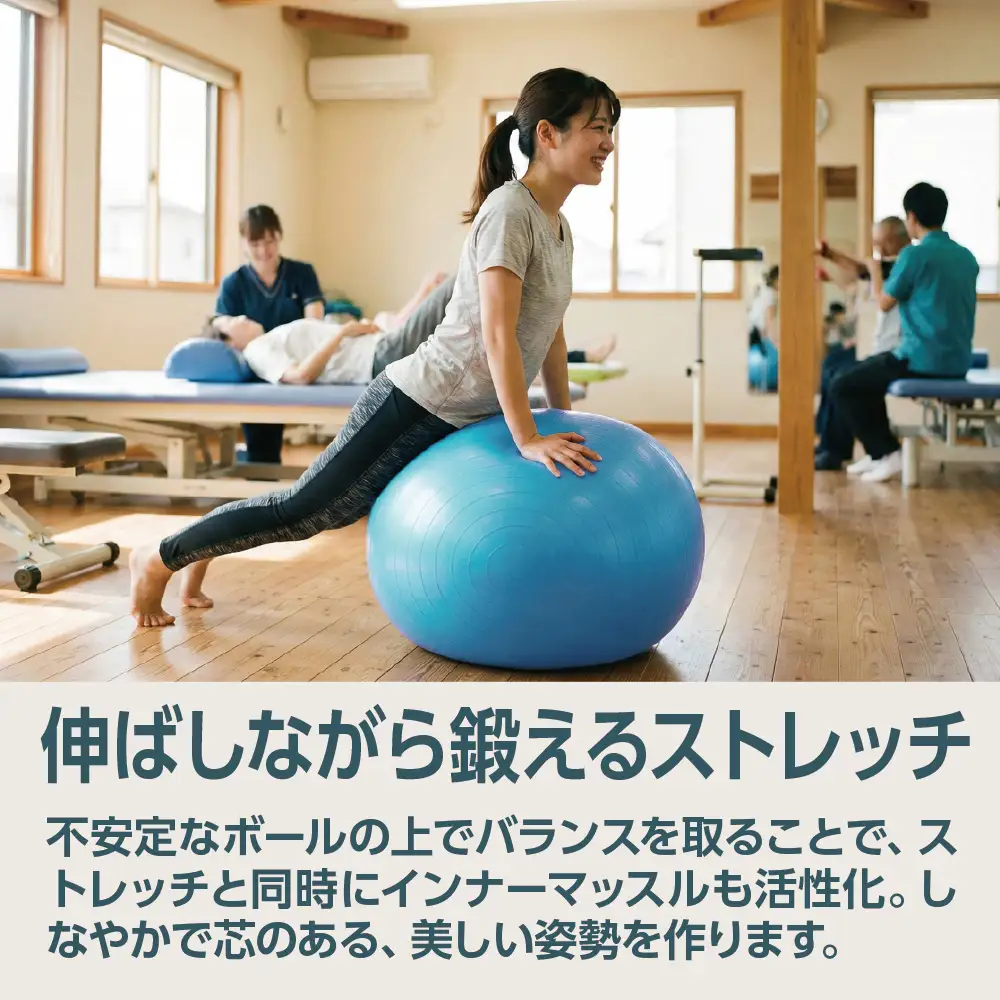 ストレッチボール 55㎝ ライトブルー ボール ポンプ付き ストレッチ トレーニング 