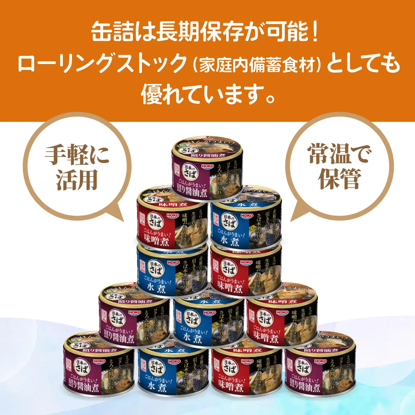 ごはんがうまい！日本のさば缶 3種 ＜水煮・照り醤油煮・味噌煮＞ 150g12缶　HOKO 宝幸　青森県 八戸市