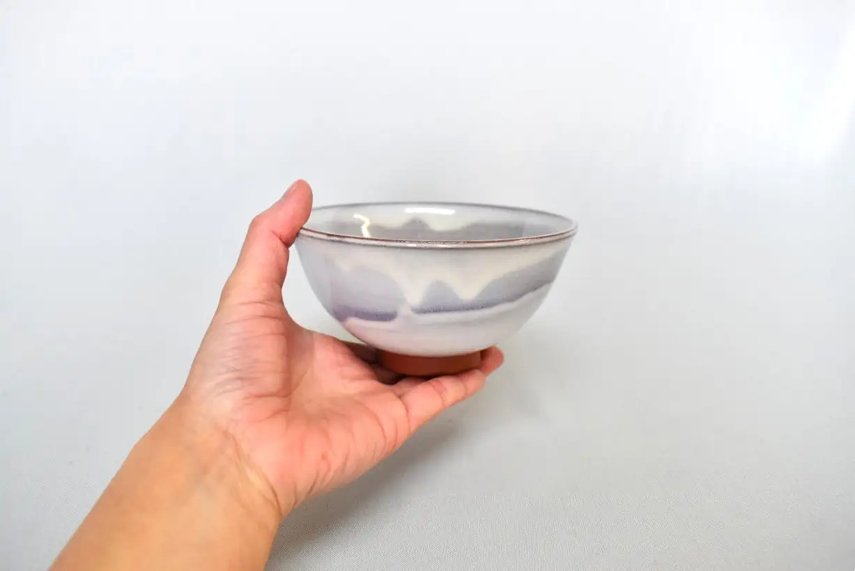 萩焼 ペアごはん茶碗「萩むらさき&御本手」