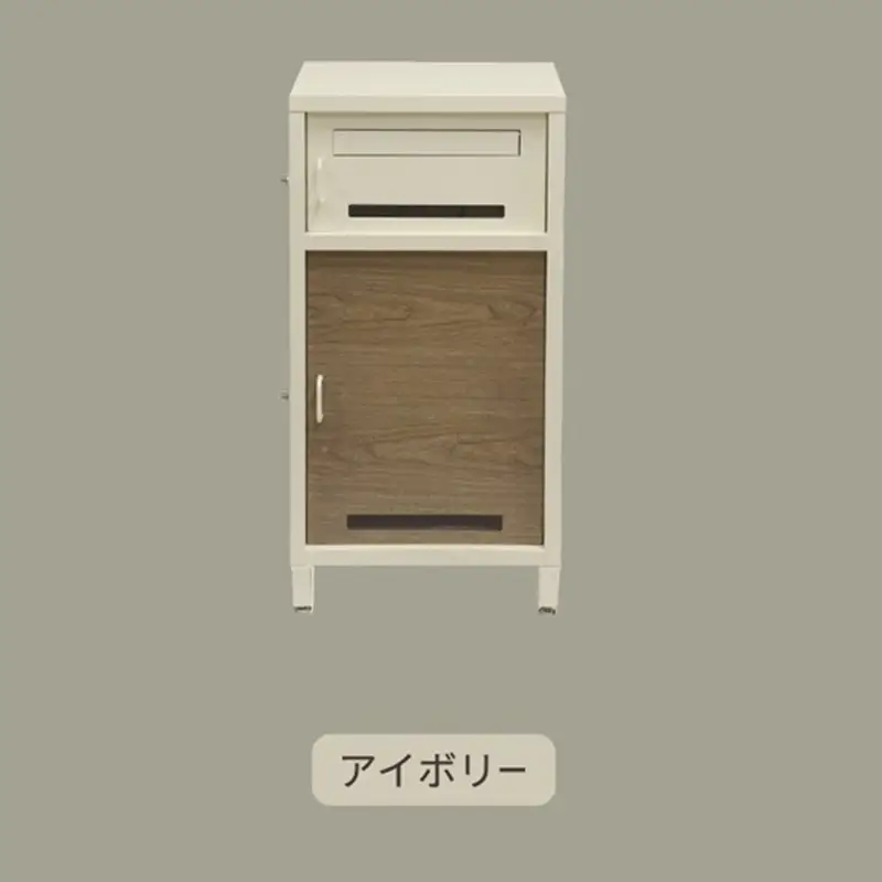 宅配ボックス付ポスト Lauro ラウロ【アイボリー】《 宅配ボックス 宅配ボックス付ポスト ポスト 置き型ポスト コンパクトサイズ 》【2509N16712_02】