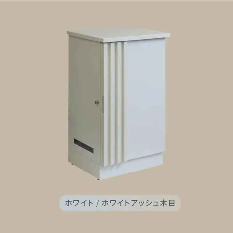 宅配ボックス Renzo レンツォ【ホワイト/ホワイトアッシュ木目】《 宅配ボックス ボックス 鍵付き 簡易組み立て 》【2506N16709_02】