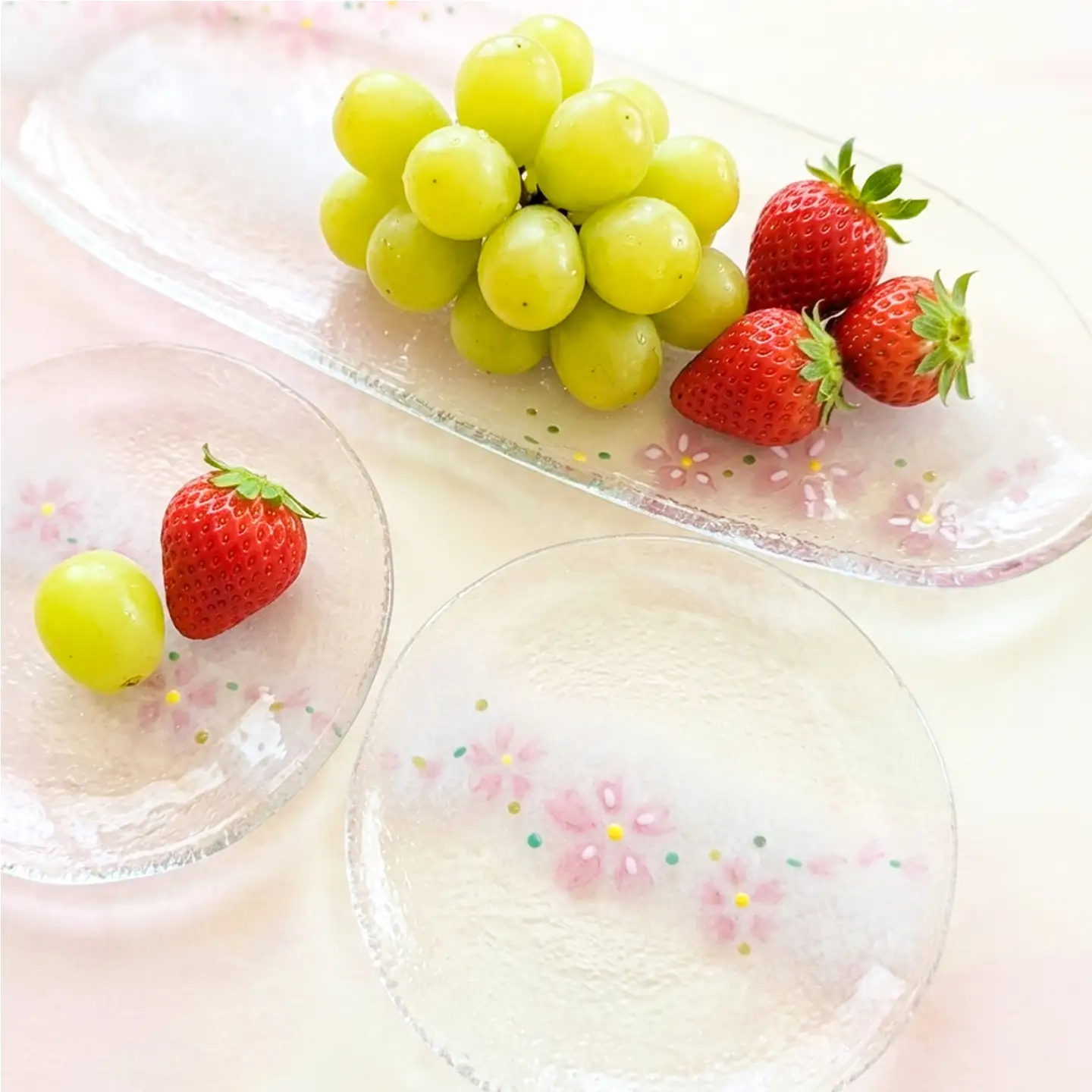 桜の器 長皿・丸皿2枚の3点セット K003149