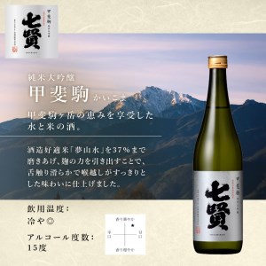 七賢 純米大吟醸 大中屋720ml・甲斐駒720mlセット [h044]