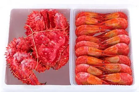 【北海道根室産】北海しまえび300g×1P・花咲がに650g前後×1尾 B-48022