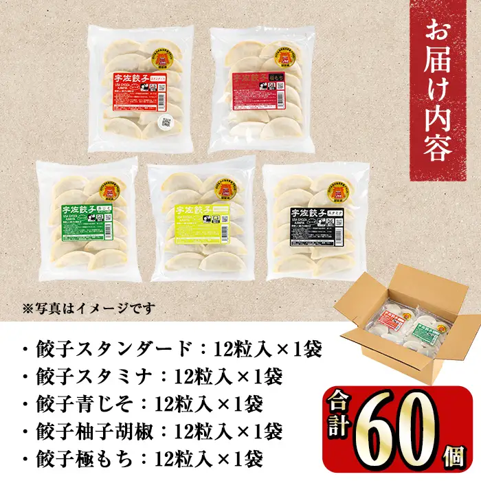 味深屋の宇佐餃子よりどりセット(合計5袋・5種) 餃子 ぎょうざ 簡単 惣菜 おかず おつまみ 簡単調理 焼くだけ 食べ比べ セット【104200300】【ＮＰＯ法人 結び恵会】