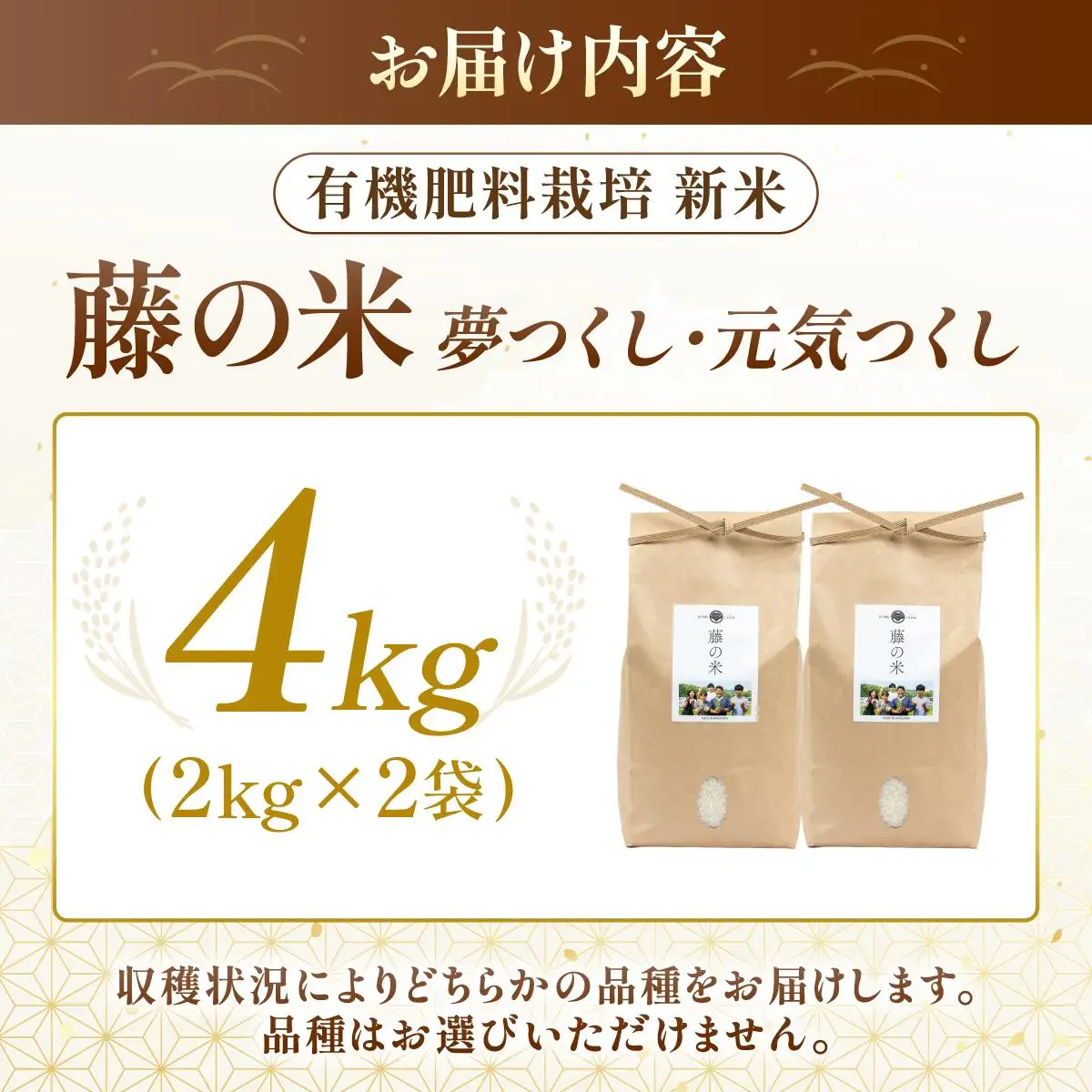 【令和7年度産】藤の米(ふじのまい) 4kg(2kgx2)【フジノ農園】