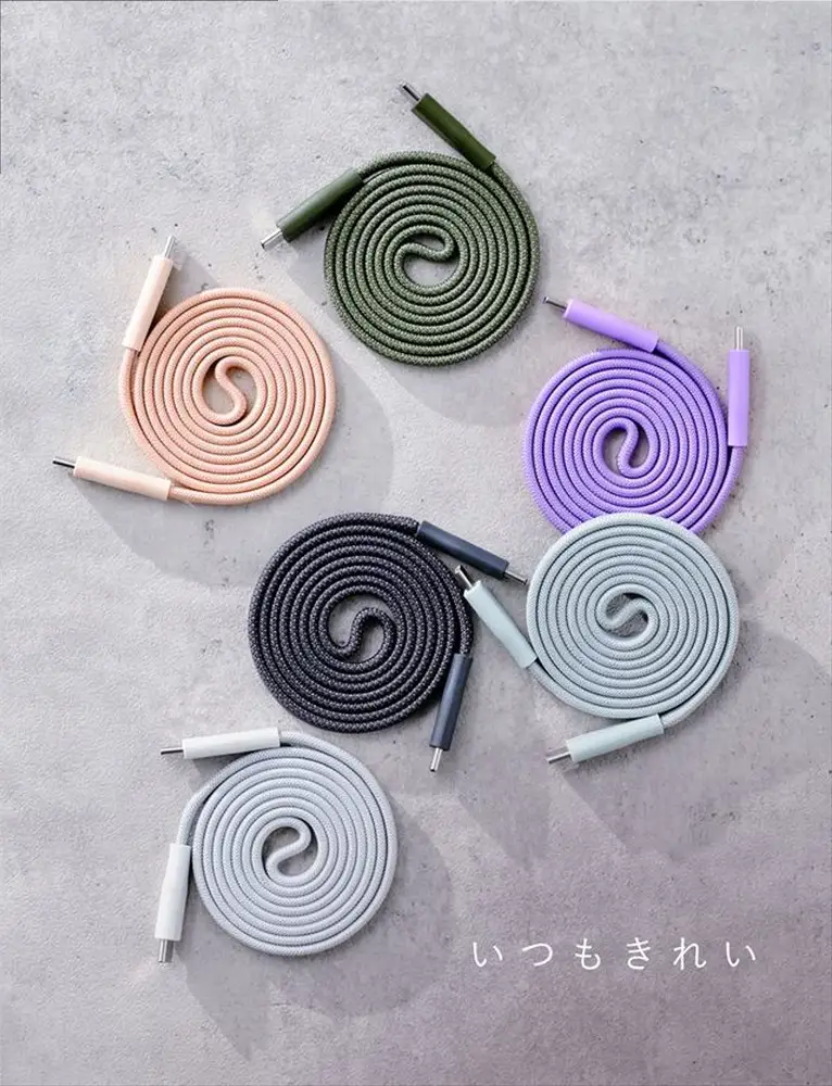 CIO ケーブル Mate Flat Spiral Cable CtoC Type-Cケーブル 充電 iPhone スマートフォン iPad モスグリーン [2661]