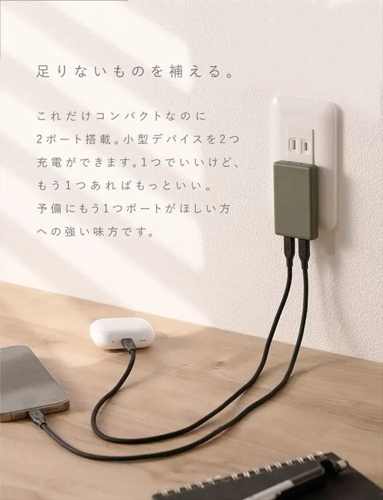 CIO 充電器 小型 急速充電 コンセント タイプC iPhone iPad Mate Charger 003 カームブルー [2701]