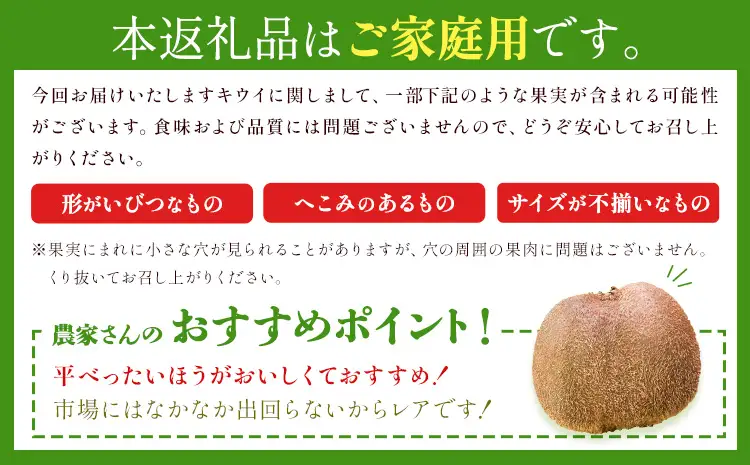 キウイ キウイフルーツ 徳島県 上勝町産 ご家庭用 訳あり 3.3kg