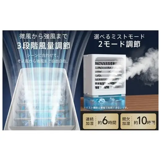 F06　卓上冷風機　ホワイト