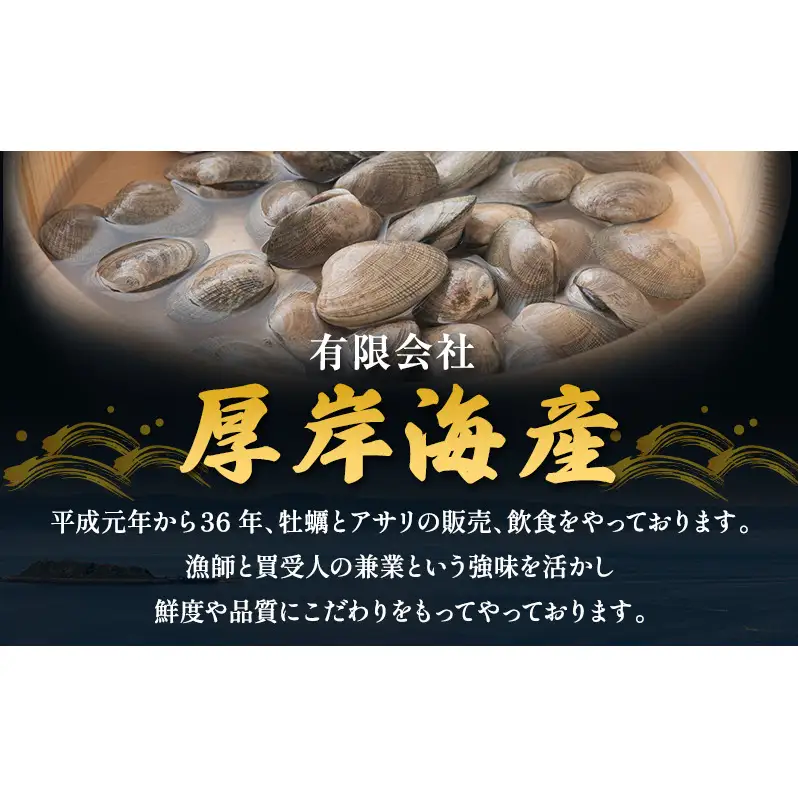 訳あり 北海道 厚岸産 砂出し済み 活あさり 1kg×2 (合計2kg) 【厚岸海産】[ アサリ 魚貝 海鮮 大粒 美味しい 栄養 旨み 砂出し 水洗い 冷蔵 便利 ]